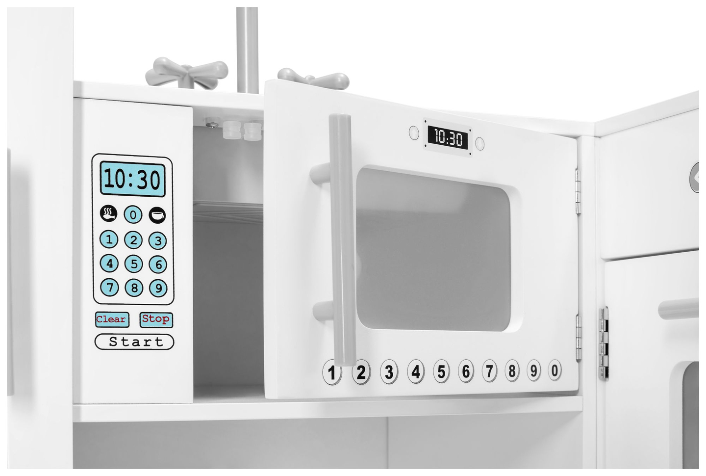 XXXL-kök i trä med kylskåp, ugn, tvättmaskin, förkläde och tillbehör