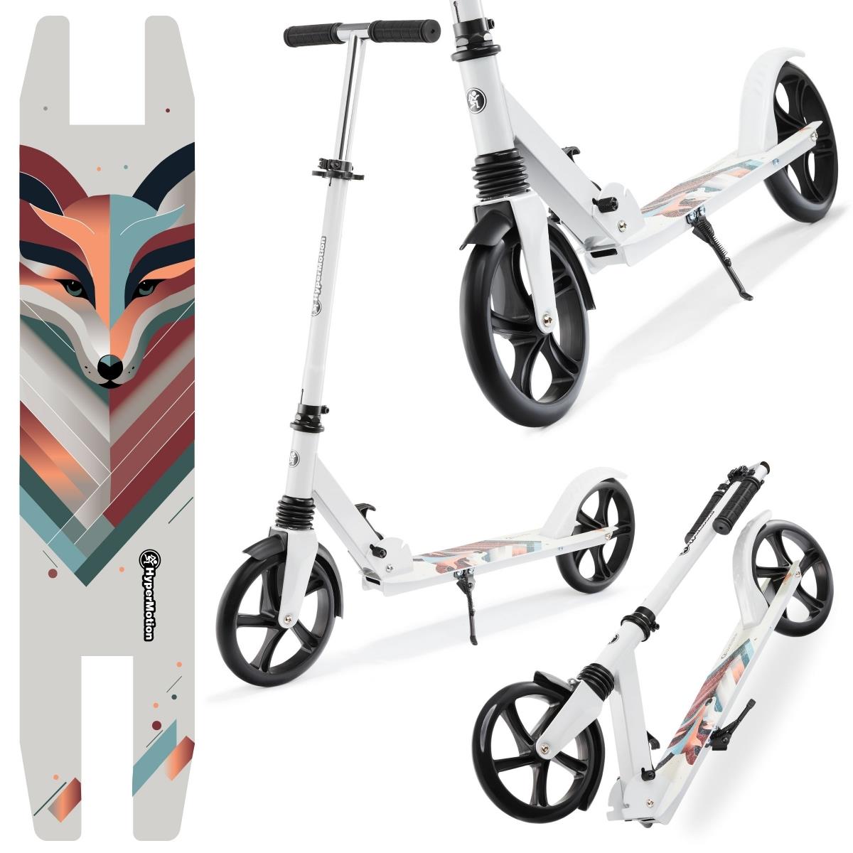 Tvåhjulig sparkcykel för unga vuxna - med stötdämpare - Hypermotion CITY SWIFT Winter Fox - 100 kg